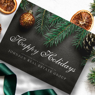 Cartão Postal Pine de Natal Cones   Saudação de Feriados Felizes