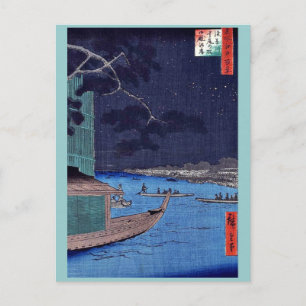Cartão Postal Pine do sucesso,Asakusa River de Andō,Hiroshige