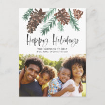 Pinecone Natal Aquarela Foto de Férias