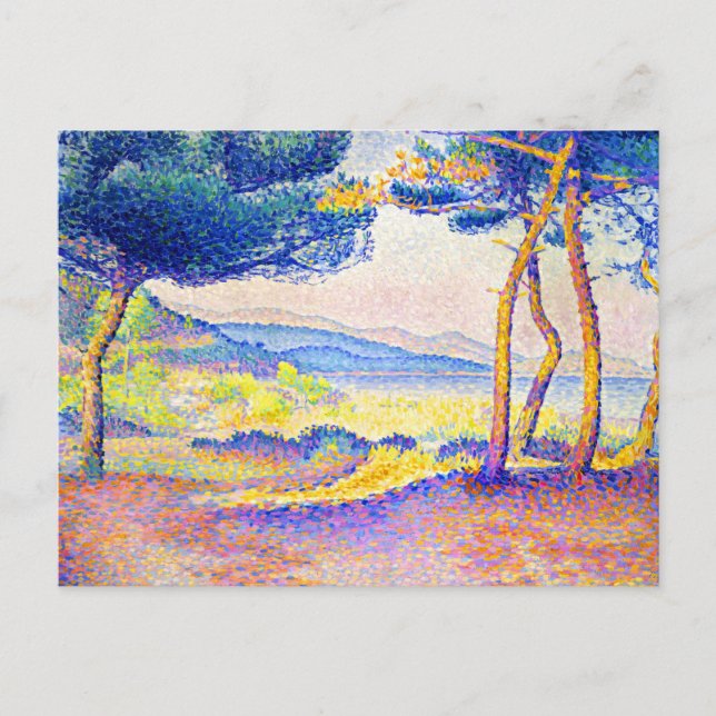 Cartão Postal Pines pela margem de Henri Edmond Cross (Frente)