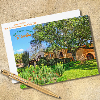Cartão Postal Pinewood Estate Mansion Bok Tower Jardens Flórida