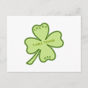 Cartão Postal Ping Pong do Dia da Sorte