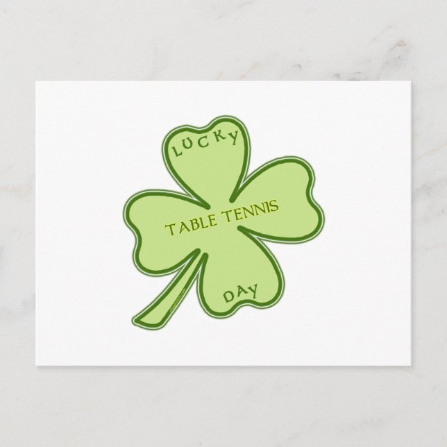 Cartão Postal Ping Pong do Dia da Sorte (Frente)