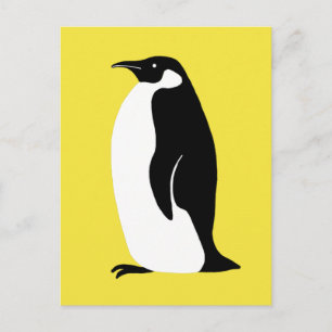 Cartão Postal Pinguim-Cinto Iluminando Amarelo-Branco
