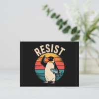 Pinguim Engraçado Resiste Protesto Contra Tarifas