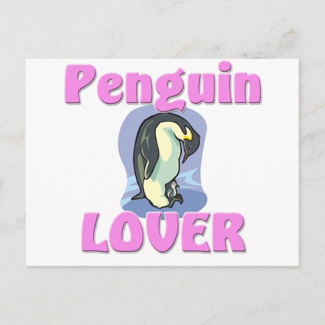 Cartão Postal Pinguim Lover (Frente)