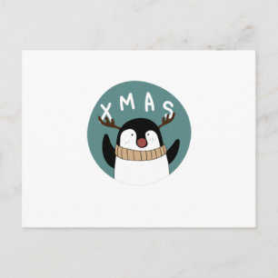 Cartão Postal Pinguim Mínimo de Natal   O Inverno Está Chegand
