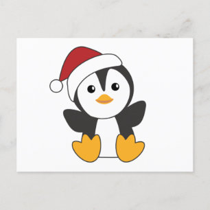 Cartão Postal Pinguim Natal Neve Animais de inverno Pinguins Pos