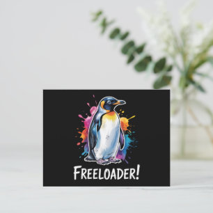 Cartão Postal Pinguim Parasita Resiste Política