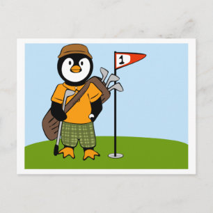 Cartão Postal Pinguim Putter