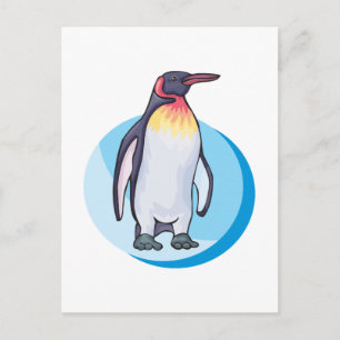 Cartão Postal pinguim rei