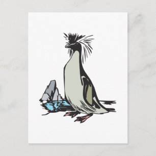 Cartão Postal pinguim-rockhopper