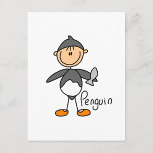 Cartão Postal Pinguim Vestir T-shirts e presentes