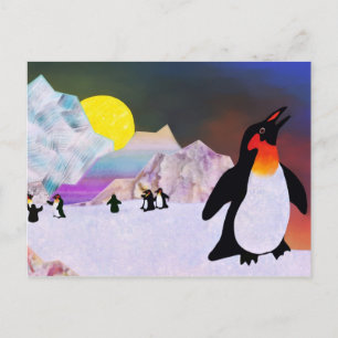 Cartão Postal Pinguins