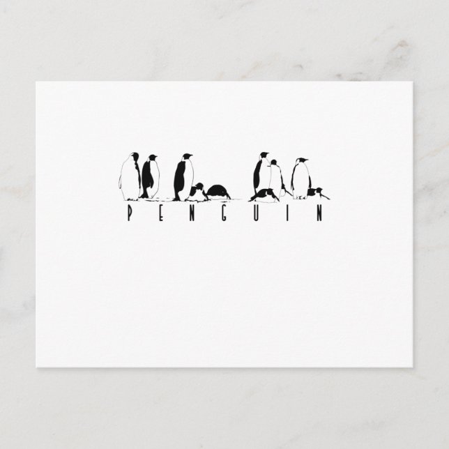 Cartão Postal Pinguins (Frente)