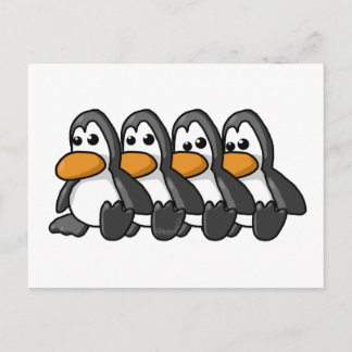 Cartão Postal Pinguins
