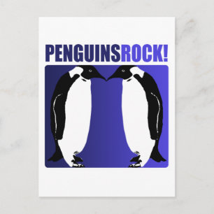 Cartão Postal Pinguins Rock!