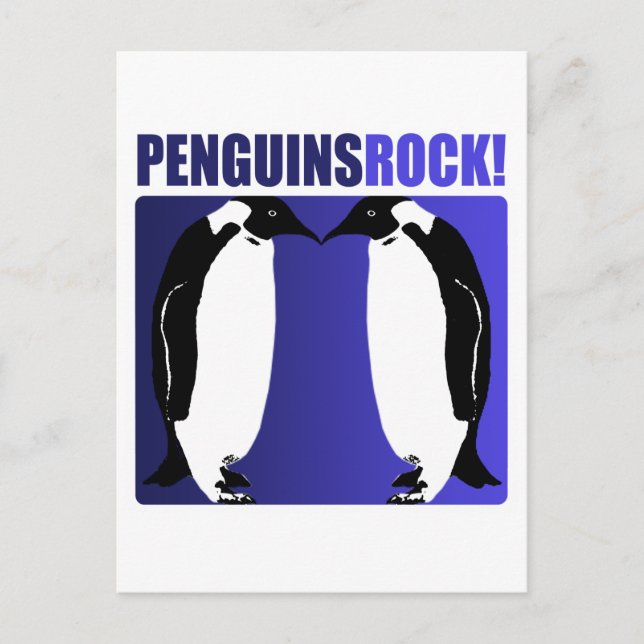 Cartão Postal Pinguins Rock! (Frente)