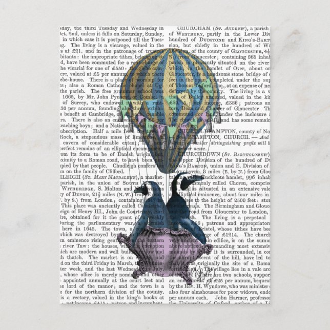 Cartão Postal Pinguins voadores (Frente)