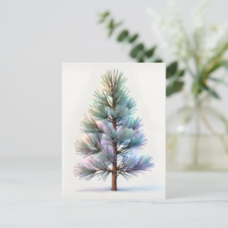 Cartão Postal Pinheiro Nevado Minimalista