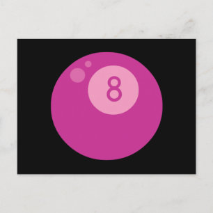 Cartão Postal pink8ball