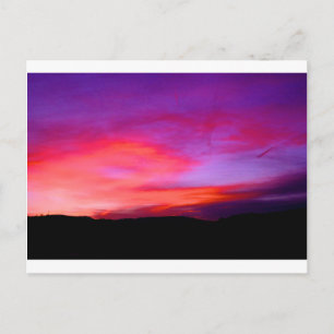 Cartão Postal pink and purple sky