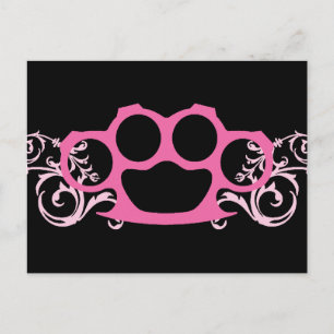 Cartão Postal Pink Brass Knuckles