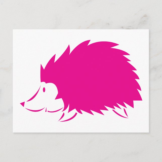 Cartão Postal Pink Hedgehog (Frente)