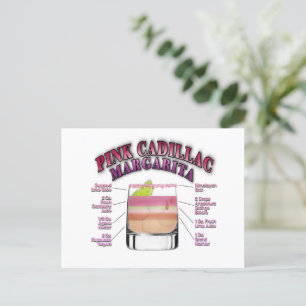 Cartão Postal PINK MARGARITA Coquetel Recebe Arte