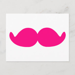 Cartão Postal Pink Mustache Rosa Pink Mustache Enche Bigode Rosa