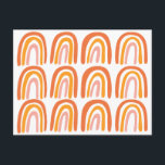 Cartão Postal Pink Orange Sweet Rainbow Patterno<br><div class="desc">Adicione seu próprio texto à frente e atrás ou altere as cores. Dê uma olhada no meu compro por mais!</div>