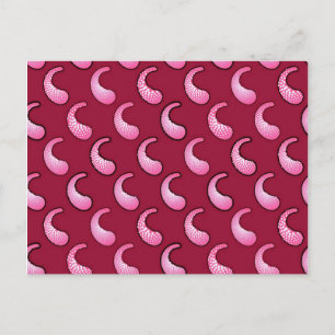 Cartão Postal Pink paisley em marrom