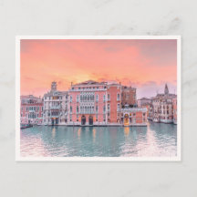 Pink Sunset on the Grand Canal Venice Italy Photo