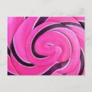 Cartão Postal Pink Swirl Lolly
