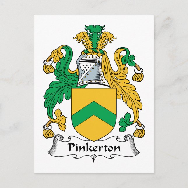 Cartão Postal Pinkerton Family Crest (Frente)
