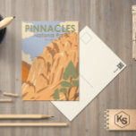 Cartão Postal Pinnacle National Park California Vintage<br><div class="desc">Pinnacle vetor trabalho de arte design. O parque é um parque nacional americano que protege uma área montanhosa localizada a leste do Vale de Salinas,  na Califórnia Central.</div>