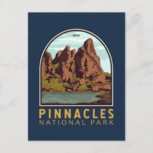Cartão Postal Pinnacle National Park Vintage Emblem