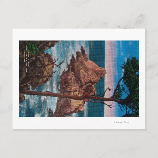 Cartão Postal Pinnacle Point, Point Lobas State Park (Frente)