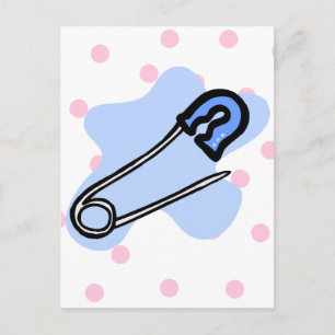 Cartão Postal Pino da Fralda azul
