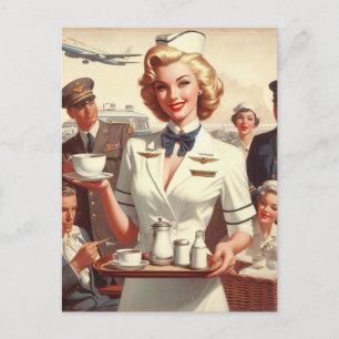 Cartão Postal Pino do comissário de vintage