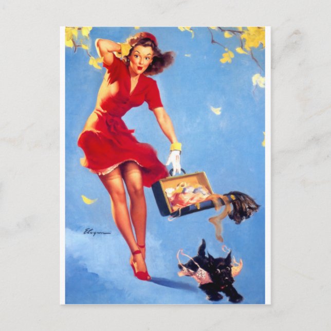 Cartão Postal Pino do Dia do Vento para Cima (Frente)