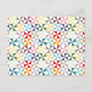 Cartão Postal Pino Geométrico Colorido