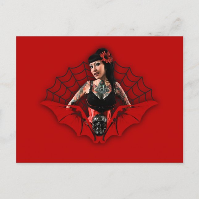 Cartão Postal Pino para cima da tatuagem (Frente)