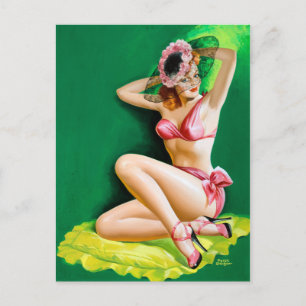 Cartão Postal Pino Rosa Bikini