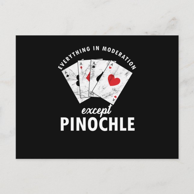 Cartão Postal Pinochle Binocle Penuchle Cards Game Gift (Frente)