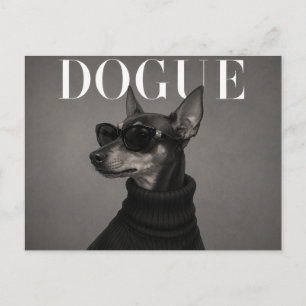 Cartão Postal Pinscher Miniatura Luxo Cachorro Moda