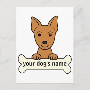 Cartão Postal Pinscher Miniatura Personalizada