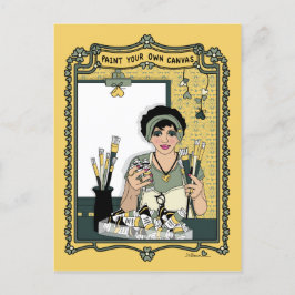Cartão Postal Pinta sua própria Canvas_C_ Postal