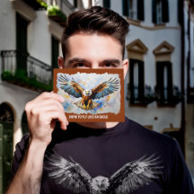 Cartão postal pintado Águia Nascida para Voar