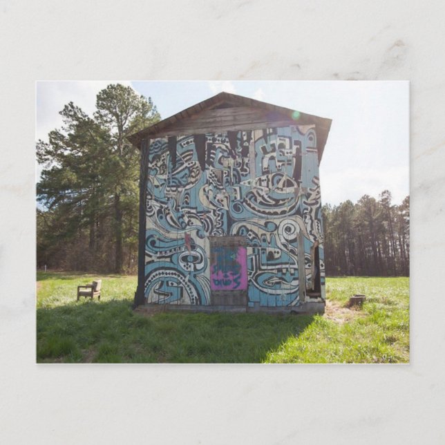Cartão Postal Pintado Barn Cameron NC (Frente)